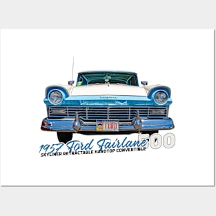 1957 Ford Fairlane 500 Skyliner Retractable Hardtop Convertible Posters and Art